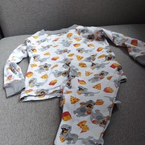 Swiggles Kids Pajama Set with Fun Cartoon and Pizza Print